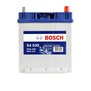 Акумулятор автомобільний BOSCH (S40 300) (B19) Asia 40Ah 330A R+ н. к.