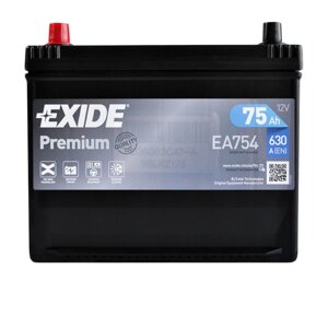 Автомобільний акумулятор EXIDE Premium Asia 75Аh 630A R+
