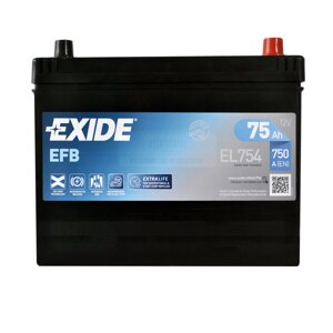 Акумулятор автомобільний EXIDE Start-Stop EFB Asia 75Аh 750A R+D26)