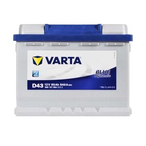 Автомобільний акумулятор VARTA Blue Dynamic (D43) 60Ah 540A L+L2X)