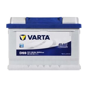 Акумулятор автомобільний VARTA Blue Dynamic (D59) 60Ah 540A R+LB2) (h=175)