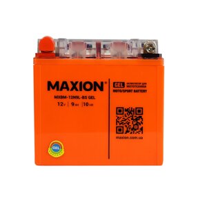 Акумулятор maxion MOTO GEL 12N 9-3B 12V, 9A сух. без електроліту
