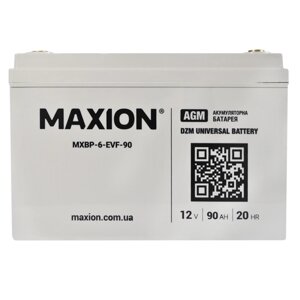 Акумулятор промисловий Maxion AGM 12V 90Ah L+BP-6 EVF 90)