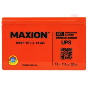 Акумулятор промисловий Maxion BP OT 7.5 - 12 GEL