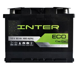 Автомобільний акумулятор INTER Eco 60Ah 480A R+L2)