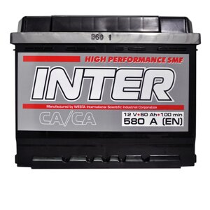 Автомобільний акумулятор INTER High Performance 60Ah 580A R+L2)