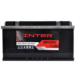 Автомобільний акумулятор INTER Sport 100Ah 820A R+L5)