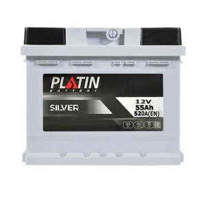 Автомобільний акумулятор PLATIN Silver MF (LB1) 55Ah 520A R+