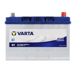 Автомобільний акумулятор VARTA Blue Dynamic Asia 95Ah 830A R+правий +G7
