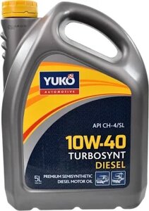 Моторна олива YUKO TurboSynt Diesel 10w40 CF-4/SG 1л Для дизельних двигунів легкових та вантажних автомобілів та інш.