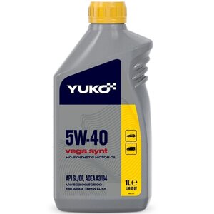 Моторна олива YUKO Vega Synt 5w40 SL/CF, 1л 4