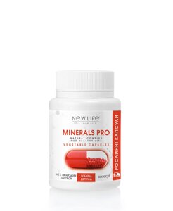 Мінералс Про / Minerals Pro капсули 60 шт по 500 mg (потужний комплекс мінералів кальцій, цинк, вітамін D3, метіонін)