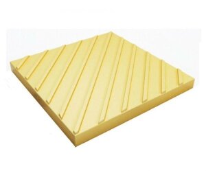 Тактильна плитка бетонна "Полоса" 500х500х60, жовта