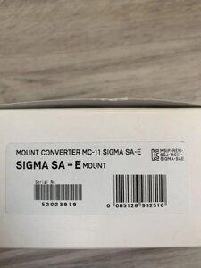 Адаптер sigma MC-11 converter for SIGMA SA to SONY E (NEW)