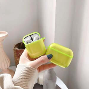 Чохол Toxic Neon Color для AirPods 2 яскравий прозорий неоновий токсин