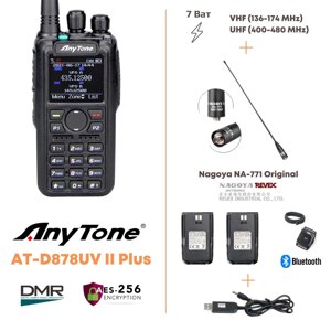 DMR рація anytone AT-D878UV II plus, топ сет, ARC4, AES256, 7W, UHF/VHF