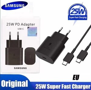 Комплект швидкої зарядки Samsung 25w Самсунг Вт PD3.0 з кабелем type-c