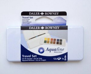 Фарби акварельні Daler Rowney Aquafine Watercolour Travel Set 12