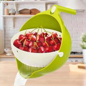 Миска-дуршлаг із харчового пластику для ягід Mesh strainer Basket 2в1