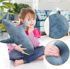 М'яка плюшева іграшка обіймашка для дітей Акула Shark doll 49 см