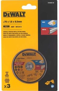 Набір із 3 шт. відрізних кругів DeWALT DT20592 для DCS438