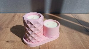 Набір свічок з соєвого воску ручної роботи