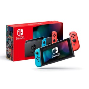 Нові! Запак!Ігр прист Nintendo Switch Neon Blue-Red (Upgraded version)