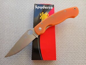 Нож spyderco military/сталь 9cr18mov/G10/оранж/ніж складний спайдерко