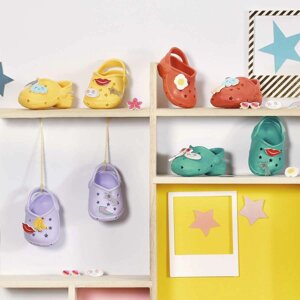 Взуття для ляльки BABY BORN Сандалії з значками, крокси, 831809
