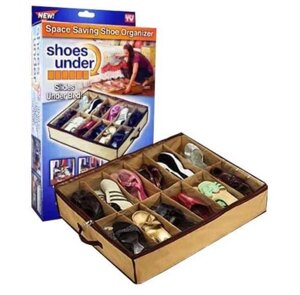 Органайзер для взуття 12 пар Shoes Under сумка коробка для взуття