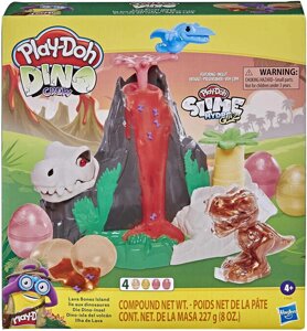 Play-Doh Острів Лава Бонс. Набір слайм і тісто Плей До Вулкан Динозавр