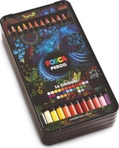 Професійні кольорові олівці Posca 36 шт.