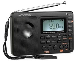 Радіоприймач retekess V115 FM/AM/SW MP3 плеєром, цифровий 64-108мгц