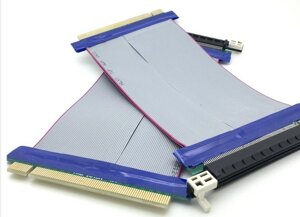 Райзер шлейф гнучкий для відеокарти PCI-E 16 -16 перехідник подовжувач