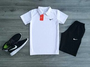 Спортивний костюм чоловічий літній Nike Комплект Футболка поло Шорти