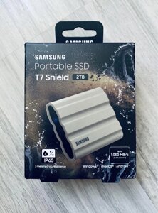 SSD накопичувач Samsung T7 Shield 2 TB Beige (MU-PE2T0K) + Гарантія!