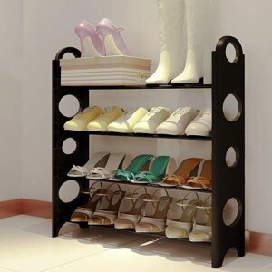 Стелаж-полицю для зберігання взуття на 12 пар взуття Shoe Rack 4 полиці