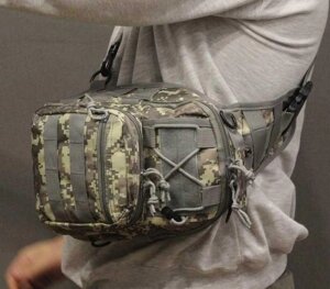 Тактичний рюкзак Сумка однолямковий через плече в забарвленні піксель