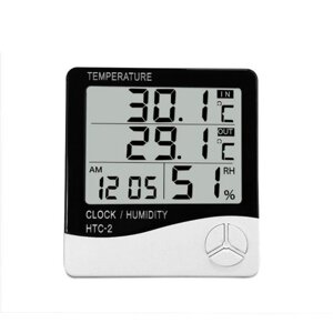 Термометр, гігрометр, метеостанція, годинник HTC-2 + виносний датчик