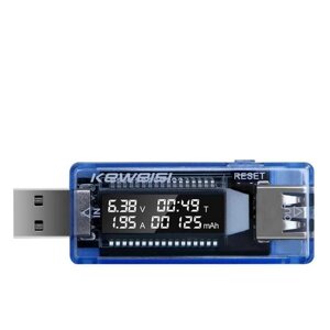 USB тестер Keweisi KWS-V20 — вимірювач напруги, струм, час ємність