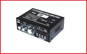 Підсилювач звуку UKC AK-699D FM MP3 USB 2x300W чорний