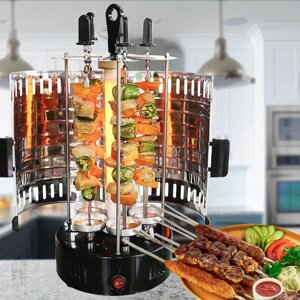 Вертикальна електрошашличниця Kebabs Machine на 6 шампурів
