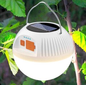 Яскравий Кемпінг Powerbank-світильник з гачком +сон панель для саду