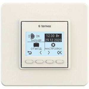 Терморегулятор для теплої статі Terneo pro молочний білий