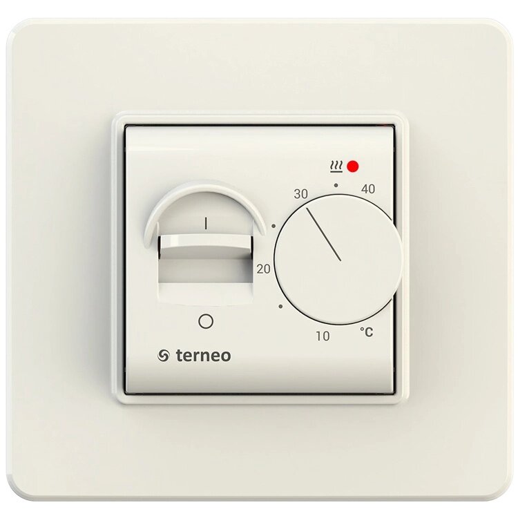 Терморегулятор для теплої підлоги Terneo mex молочний білий від компанії ТОВ "ТПП Тепломонтаж" - фото 1