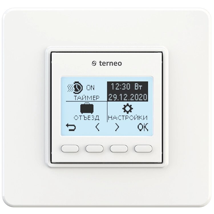 Терморегулятор для теплої підлоги Terneo pro білий від компанії ТОВ "ТПП Тепломонтаж" - фото 1
