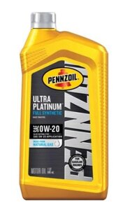 Моторне масло Pennzoil Platinum Fully Synthetic 0W-20 0.946 л (550036541)