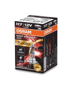 Галогенова лампа OSRAM H7 64210NB200-FS Night Breaker +200% 55W 12V PX26d 1шт