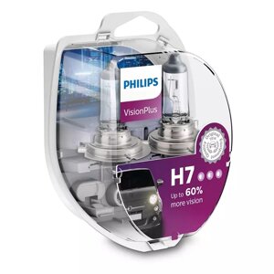 Комплект галогенових ламп PHILIPS 12972VPS2 H7 55W 12V PX26d VisionPlus
