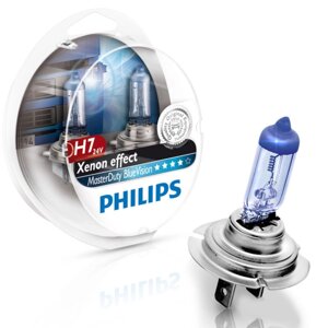 Комплект галогенових ламп PHILIPS 13972MDBVS2 H7 70W 24V PX26d MasterDuty BlueVision